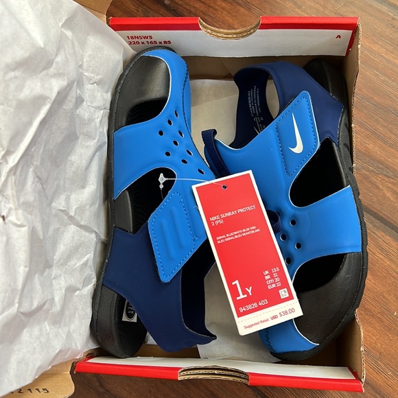 NIB/NWT Nike Sunray Protect 2 Signal Blur/White-Blue - Picture 10 of 10